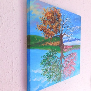 AKCIÓ - Évszakok - akril festmény -  - Meska.hu