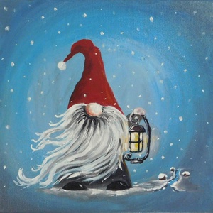 AKCIÓ - Skandináv manó - akril festmény -  - Meska.hu