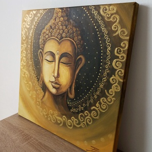 Arany Buddha - akril festmény - művészet - festmény - akril - Meska.hu