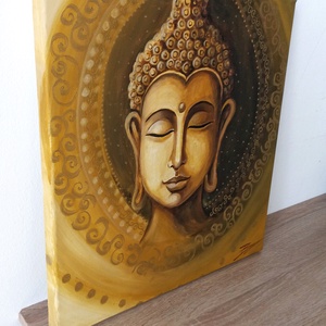 Arany Buddha - akril festmény - művészet - festmény - akril - Meska.hu
