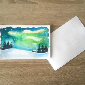 Kézzel festett téli képeslap - nem print! - otthon & lakás - papír írószer - képeslap & levélpapír - Meska.hu