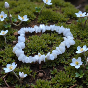 Kalcedon szemcsés ásványkarkötő, Ékszer, Karkötő, Ásványkarkötő, Ékszerkészítés, Gyöngyfűzés, gyöngyhímzés, MESKA