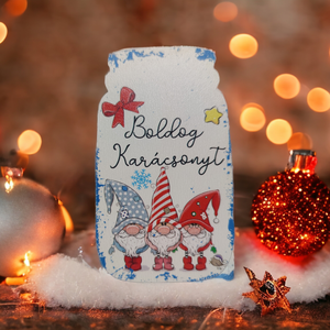 Karácsonyi manós hűtőmágnes, Otthon & Életmód, Konyhafelszerelés, tálalás, Konyhai dekoráció, Hűtőmágnes, , MESKA