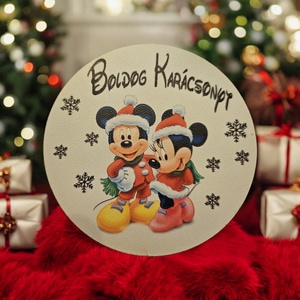 Mickey és Minnie egeres karácsonyi hűtőmágnes, Otthon & Életmód, Konyhafelszerelés, tálalás, Konyhai dekoráció, Hűtőmágnes, , MESKA
