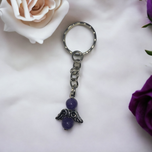 Ametiszt ásvány angyal kulcstartó, Táska & Tok, Kulcstartó & Táskadísz, Kulcstartó, , MESKA