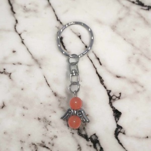 Narancssárga achát angyal kulcstartó - Meska.hu