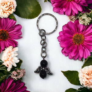 Ónix angyal kulcstartó - Meska.hu