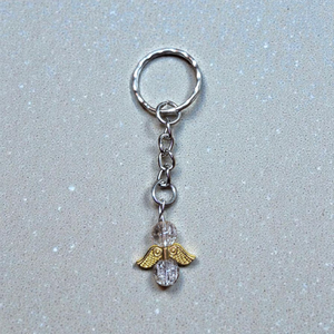 Roppantott kvarcüveg angyal kulcstartó, Táska & Tok, Kulcstartó & Táskadísz, Kulcstartó, , MESKA