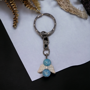 Roppantott kvarc kék angyal kulcstartó, Táska & Tok, Kulcstartó & Táskadísz, Kulcstartó, , MESKA