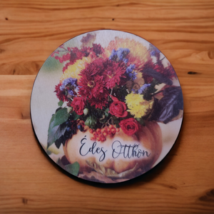 Édes otthon virágos hűtőmágnes - Meska.hu