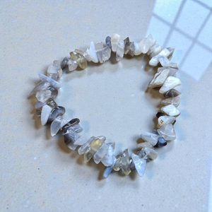 Botswana achát szemcsés ásványkarkötő, Ékszer, Karkötő, Ásványkarkötő, Ékszerkészítés, MESKA