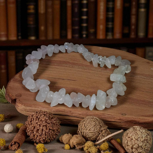 Rózsakvarc szemcsés ásványkarkötő - Meska.hu