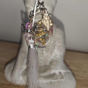 Csillogó fehér kulcstartó, Táska & Tok, Kulcstartó & Táskadísz, Kulcstartó, Mindenmás, MESKA