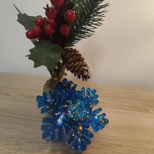 Hópehely karácsonyi mécsestartó, Karácsony, Karácsonyi lakásdekoráció, Ünnepi asztaldekoráció, Mindenmás, MESKA