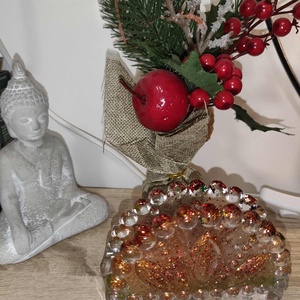 csodaszép ünnepi szalvéta tartó - AJÁNDÉK RENDELÉSED MELLÉ - otthon & életmód - konyhafelszerelés, tálalás - tálalás - szalvétatartó, szalvétagyűrű - Meska.hu