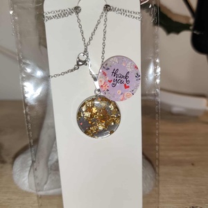 Csodaszép  arany fóliás kerek nyaklánc, Ékszer, Nyaklánc, Medálos nyaklánc, Mindenmás, MESKA