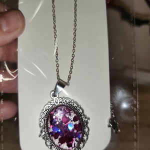 Csodaszép  lila vintage hatású nyaklánc, Ékszer, Nyaklánc, Medálos nyaklánc, Mindenmás, MESKA
