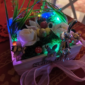 Húsvéti nyuszis hattyús box - otthon & életmód - dekoráció - asztal és polc dekoráció - asztaldísz - Meska.hu