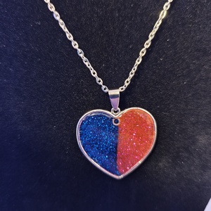 Szív ékszerszett � nyaklánc és fülbevaló, Valentin-napi ajándék nőknek - ékszer - nyaklánc - medálos nyaklánc - Meska.hu