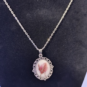 Virágos vintage nyakl�nc  - ékszer - nyaklánc - medálos nyaklánc - Meska.hu