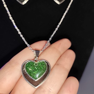 Zöld Valentin ékszer szett - ékszer - ékszerszett - Meska.hu