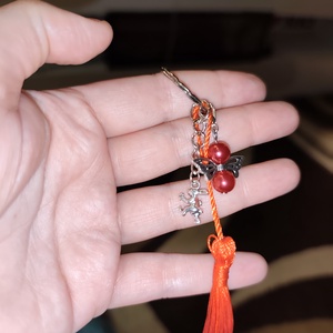 Angyalk�s nyuszis kulcstartó - Meska.hu