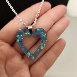 Valentin szivecskés nyakl�nc és fülbevaló szett  - ékszer - nyaklánc - medálos nyaklánc - Meska.hu