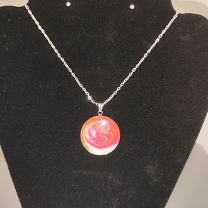 Színes nyaklánc  - ékszer - nyaklánc - medálos nyaklánc - Meska.hu