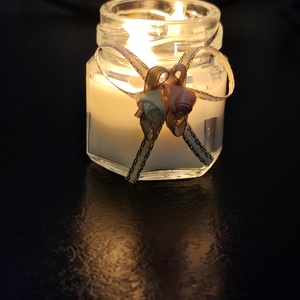 Rózsa illatú gyertya - esküvő - dekoráció - gyertya & gyertyatartó - Meska.hu