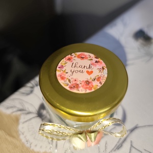 Rózsa illatú gyertya - esküvő - dekoráció - gyertya & gyertyatartó - Meska.hu