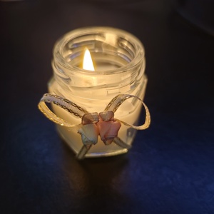 Rózsa illatú gyertya - esküvő - dekoráció - gyertya & gyertyatartó - Meska.hu