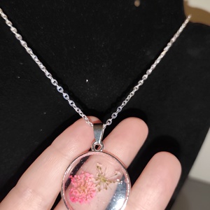 Szárított virágos nyakl�nc , Ékszer, Nyaklánc, Medálos nyaklánc, Mindenmás, MESKA