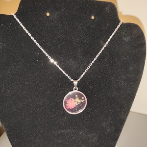 Szárított virágos nyakl�nc  - ékszer - nyaklánc - medálos nyaklánc - Meska.hu