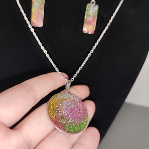 Szivárvány színű ékszerszett  - ékszer - ékszerszett - Meska.hu