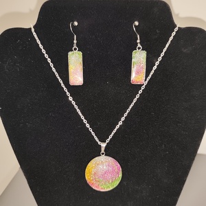 Szivárvány színű ékszerszett  - ékszer - ékszerszett - Meska.hu