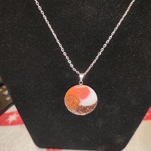 Többszínű csillogó nyaklánc  - ékszer - nyaklánc - medálos nyaklánc - Meska.hu