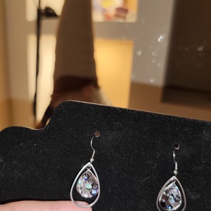 Fekete ezüst logó fülbevaló , Ékszer, Fülbevaló, Lógó fülbevaló, Mindenmás, MESKA