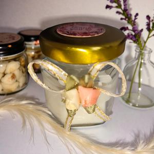 Rózsa illatú gyertya, Esküvő, Dekoráció, Gyertya & Gyertyatartó, Gyertya-, mécseskészítés, MESKA