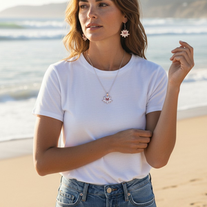 Lótusz virág ékszerszett  - ékszer - ékszerszett - Meska.hu