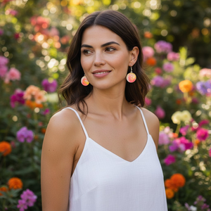 Több színű fülbevaló  - ékszer - fülbevaló - lógó fülbevaló - Meska.hu