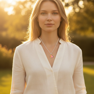 Szívecskés med�los nyakl�nc  - ékszer - nyaklánc - medálos nyaklánc - Meska.hu