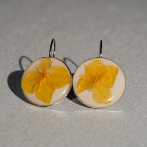 Szárított virágos fülbevaló , Ékszer, Fülbevaló, Lógó fülbevaló, Mindenmás, MESKA