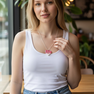 Szívecskés nyakl�nc - ékszer - nyaklánc - medálos nyaklánc - Meska.hu