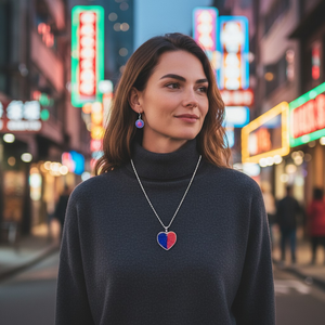 Szív ékszerszett � nyaklánc és fülbevaló, Valentin-napi ajándék nőknek - ékszer - nyaklánc - medálos nyaklánc - Meska.hu