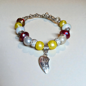 Layanna Best Friend Karkötő, Ékszer, Karkötő, Karkötő medállal, Gyöngyfűzés, gyöngyhímzés, MESKA