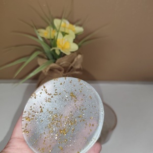 Pohár alátét 4db+tartó - otthon & életmód - konyhafelszerelés, tálalás - tálalás - tányér- és poháralátét - Meska.hu