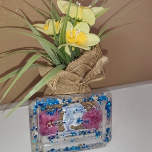 Delfines szárított virágos szappan tartó, Otthon & Életmód, Fürdőszoba, Szappantartó, Mindenmás, MESKA