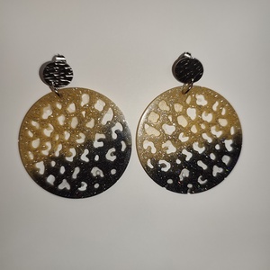 Arany fekete fülbevaló , Ékszer, Fülbevaló, Lógó fülbevaló, Mindenmás, MESKA