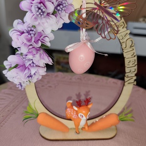 Tavaszi asztali dísz őzikével - Meska.hu