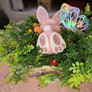 Fa ledes nyuszis asztali dísz/box, Otthon & Életmód, Dekoráció, Asztal és polc dekoráció, Asztaldísz, Mindenmás, MESKA